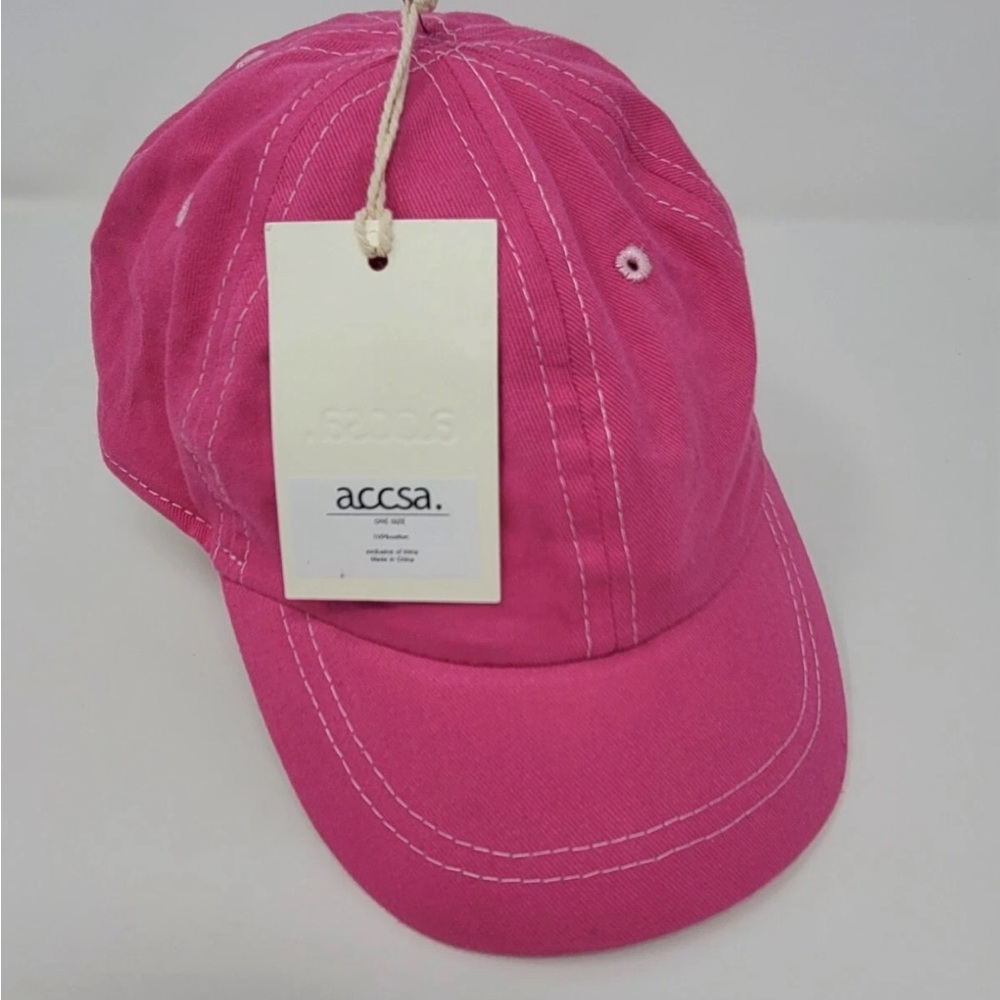 NWT Toddler Girl Hat Cap ACCSA 100% Cotton Pink